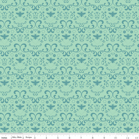 Daisy Fields Caribbean Damask Yardage by Beverly McCullough for Riley Blake Designs