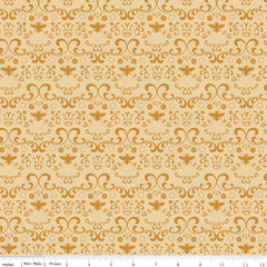 Daisy Fields Light Honey Damask Yardage by Beverly McCullough for Riley Blake Designs
