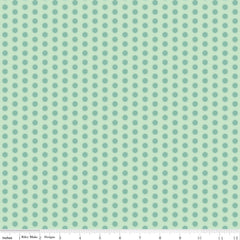 Daisy Fields Mint Dots Yardage by Beverly McCullough for Riley Blake Designs