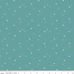 Daisy Fields Teal Scattered Hexies Yardage by Beverly McCullough for Riley Blake Designs