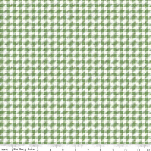 Bee Ginghams Basil ReNae Yardage by Lori Holt for Riley Blake Designs
