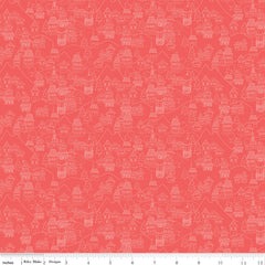 Fable Coral Village Yardage by Jill Finley for Riley Blake Designs