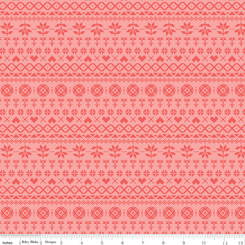 Fable Coral Knit Yardage by Jill Finley for Riley Blake Designs