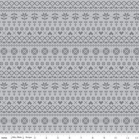 Fable Gray Knit Yardage by Jill Finley for Riley Blake Designs