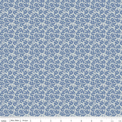 With A Flourish Denim Leaves Yardage by Simple Simon and Co. for Riley Blake Designs