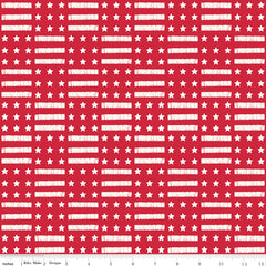 Land Of The Brave Red Stars And Stripes Yardage by My Mind's Eye for Riley Blake Designs