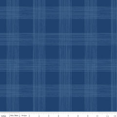 Land Of The Brave Navy Plaid Yardage by My Mind's Eye for Riley Blake Designs