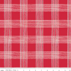 Land Of The Brave Red Plaid Yardage by My Mind's Eye for Riley Blake Designs
