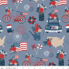 Red White And True Stone Main Yardage by Dani Mogstad for Riley Blake Designs