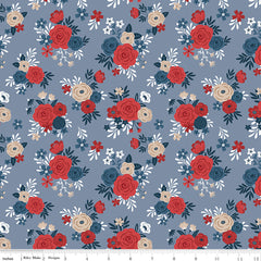 Red White And True Stone Bouquet Yardage by Dani Mogstad for Riley Blake Designs