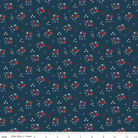 Red White And True Navy Ditzy Yardage by Dani Mogstad for Riley Blake Designs