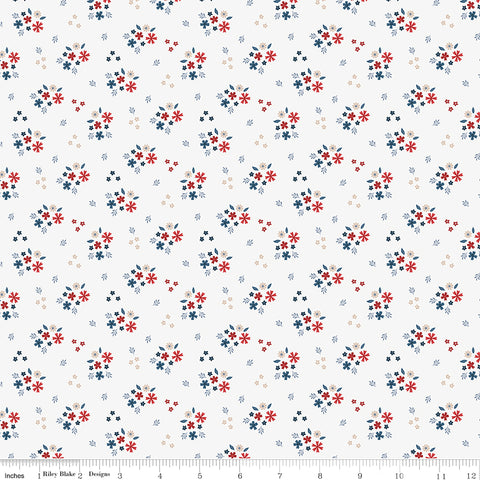 Red White And True Off White Ditzy Yardage by Dani Mogstad for Riley Blake Designs