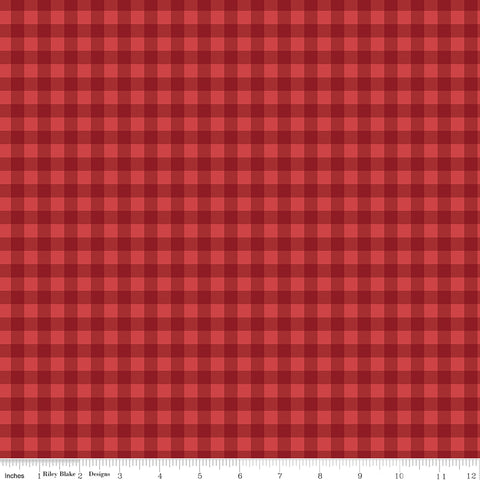 Red White And True Red Plaid Yardage by Dani Mogstad for Riley Blake Designs
