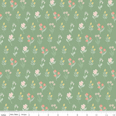 It's A Girl Sage Floral Yardage by Echo Park Paper for Riley Blake Designs