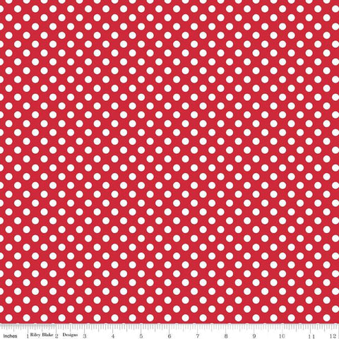 Small Dots Red Yardage by Riley Blake Designs