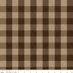 All About Plaids Brown Buffalo Check Yardage by Riley Blake Designs