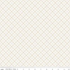Bee Backgrounds Orange Grid Yardage by Lori Holt for Riley Blake Designs