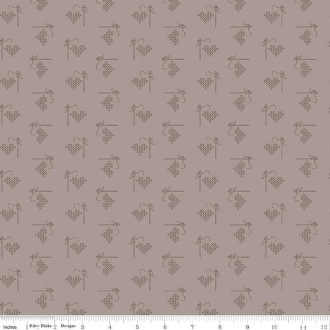 Bee Basics Pewter Heart Yardage by Lori Holt for Riley Blake Designs