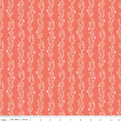 New Dawn Coral Clover Stripe Yardage by Citrus & Mint for Riley Blake Designs