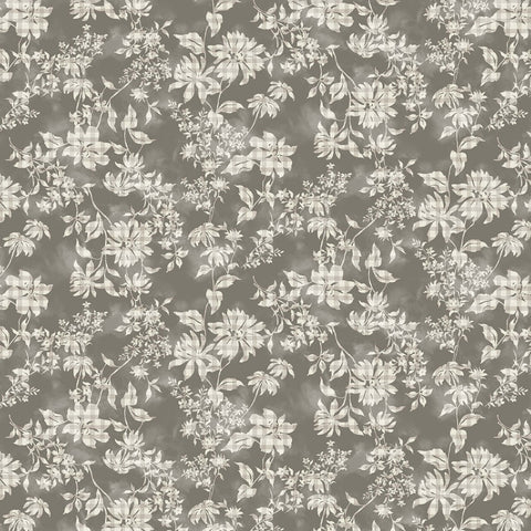 Life is Better on the Farm Grey Country Floral Yardage by Michael Miller Fabrics
