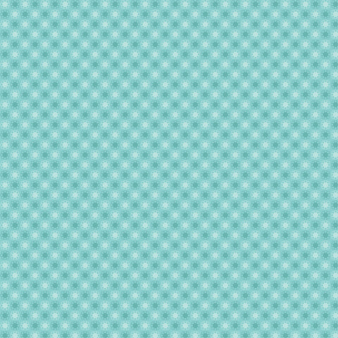 Treasured Threads Teal Double Crochet Yardage by Lori Woods for Poppie Cotton Fabrics