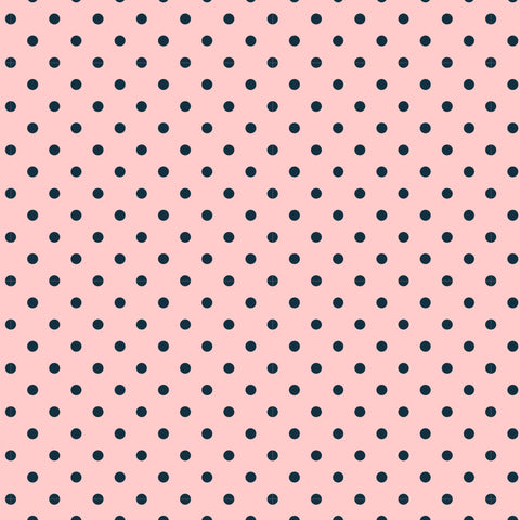 Sunshine And Chamomile Pink Dots Yardage by Lori Woods for Poppie Cotton Fabrics