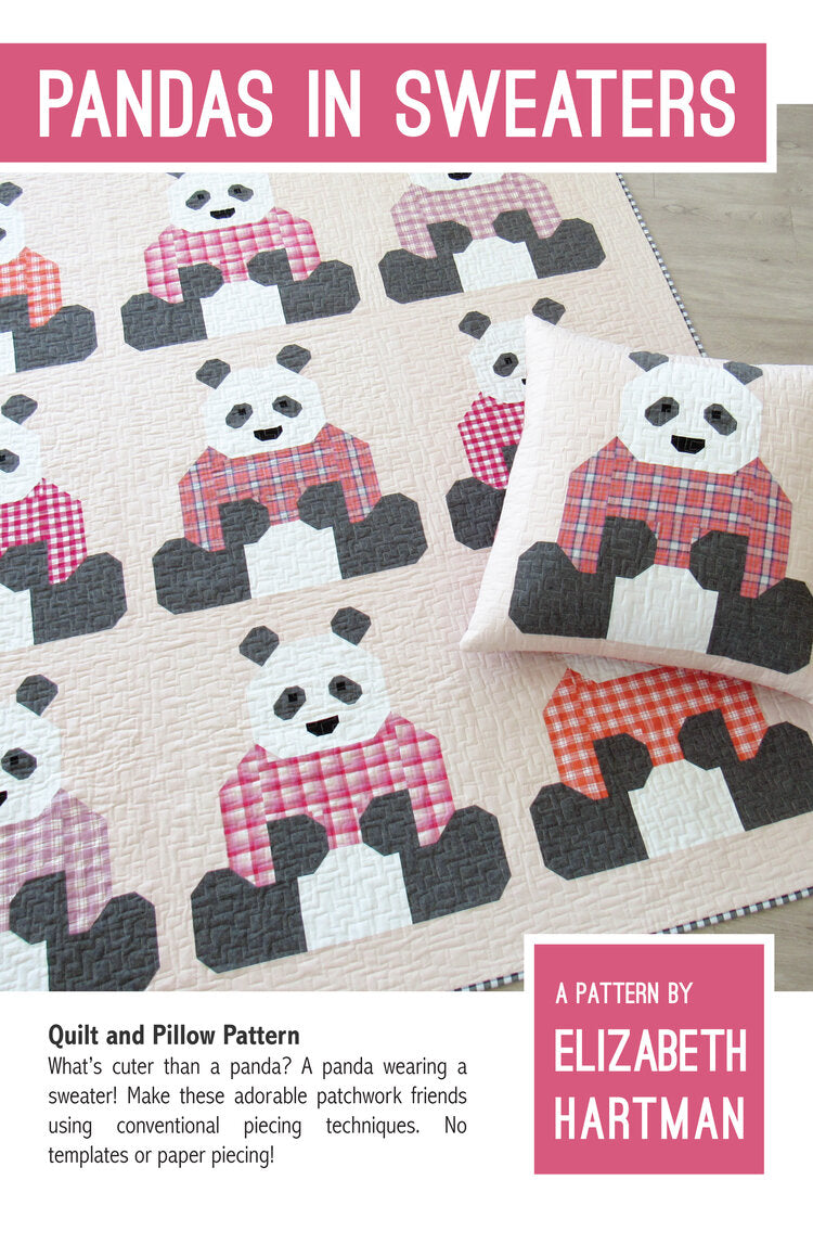 Pandas in Sweaters Quilt Pattern by Elizabeth Hartman – LouLou's