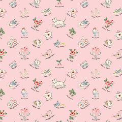 My Favorite Things Pink Favorite Things Yardage by Lori Woods for Poppie Cotton Fabrics