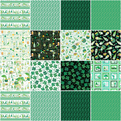 Luck Of The Gnomes Fat Quarter Bundle by Andi Metz for Benartex