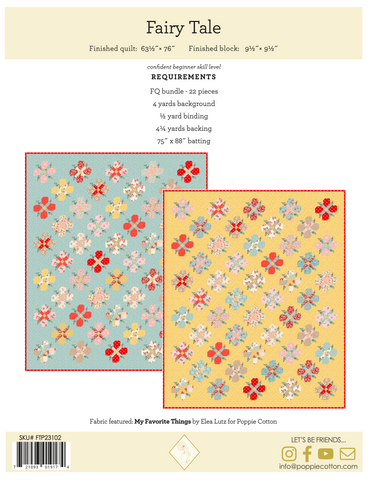 Fairy Tails Quilt Pattern by Poppie Cotton Fabrics