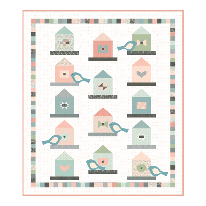 Garden Birds Quilt Pattern by Poppie Cotton Fabrics