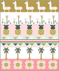 Hibiscus Tropical Hibiscus Row Quilt Kit