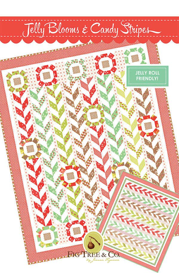 Jelly Blooms & Candy Stripes Quilt Pattern by Fig Tree & Co.