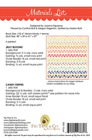 Jelly Blooms & Candy Stripes Quilt Pattern by Fig Tree & Co.
