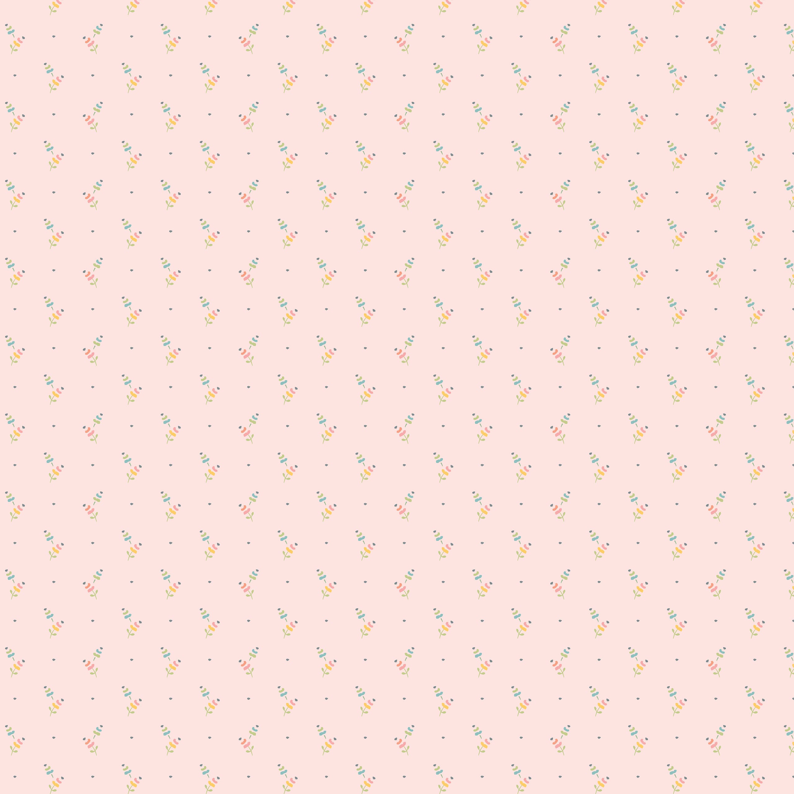 Hollyhock Lane Pink Kindness Yardage by Lori Woods for Poppie Cotton Fabrics