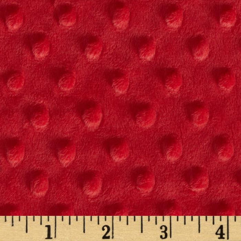 Minky Cuddle Dimple Dot Red by Shannon Fabrics