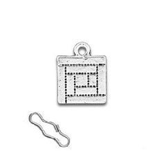 Log Cabin Quilt Square Zipper Pull or Sewing Charm