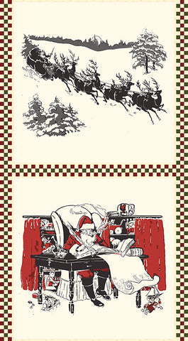 Christmas at Buttermilk Acres Sleigh Pillow Panel by Buttermilk Basin for Riley Blake Designs