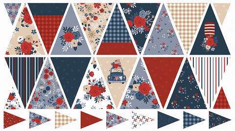 Red White And True Banner Panel by Dani Mogstad for Riley Blake Designs