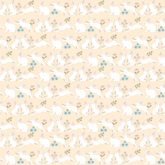 Poppie's Patchwork Club Cream Peter Rabbit Yardage by Lori Woods for Poppie Cotton Fabrics