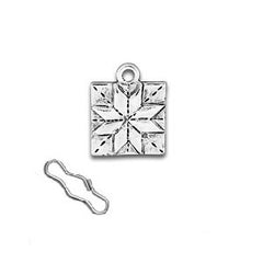 Quilt Square Zipper Pull or Sewing Charm