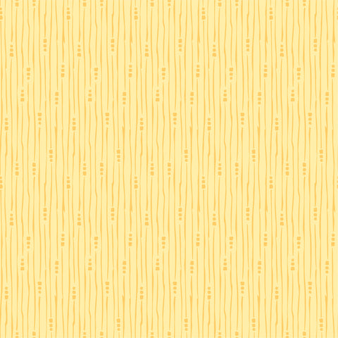 Hollyhock Lane Yellow Rain Yardage by Sheri McCulley for Poppie Cotton Fabrics