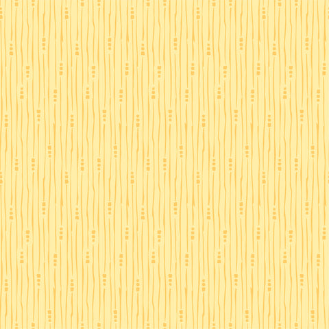 Hollyhock Lane Yellow Rain Yardage by Sheri McCulley for Poppie Cotton Fabrics