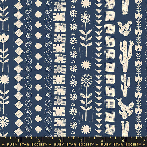 Heirloom Bluebell Garden Rows Yardage by Ruby Star Society for Moda Fabrics