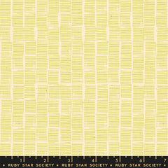 Heirloom Yellow Stripe Stamp Yardage by Ruby Star Society for Moda Fabrics