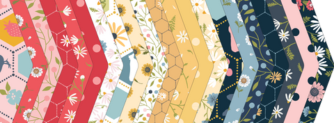 Sunshine And Chamomile 10" Precuts by Lori Woods for Poppie Cotton Fabrics
