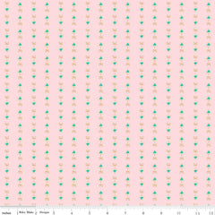 Mint For You Blush Sparkle Heartstrings Yardage by Melissa Mortenson for Riley Blake Designs