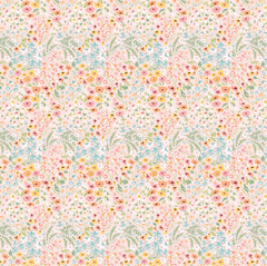 Hollyhock Lane Pink So Dear Yardage by Lori Woods for Poppie Cotton Fabrics