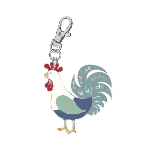 Cook Book Rooster Enamel Charm by Lori Holt
