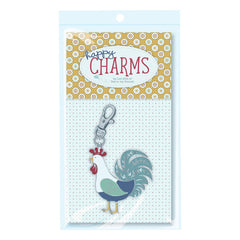 Cook Book Rooster Enamel Charm by Lori Holt